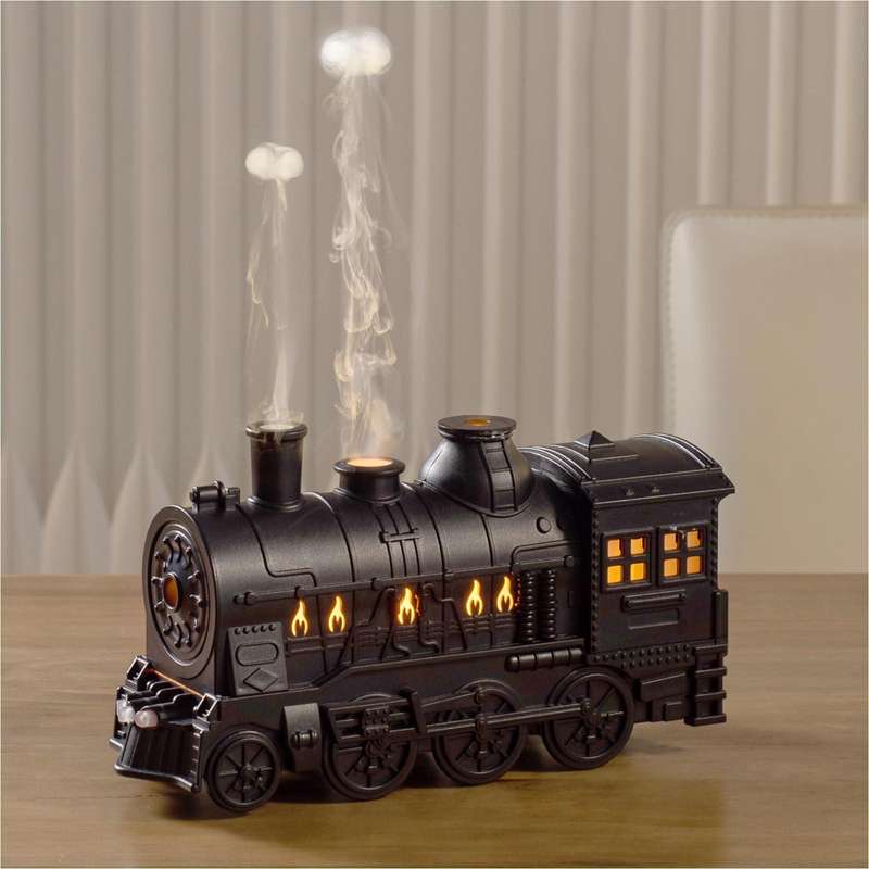 300ml Small Train Essential Oil Diffuser Humidifier With Remote Control EU Plug