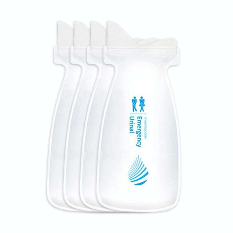 4pcs / Set Vehicle Emergency Urine Bags Unisex Disposable Portable Toilet 700ml