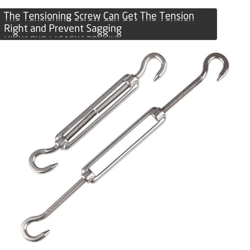 18 PCS / Set Shade Sail 304 Stainless Steel Accessories Outdoor Shade Flower Basket Screws Diamon...