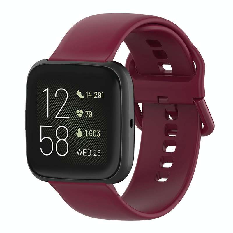 23mm Color Buckle Silicone Wrist Strap Watch Band for Fitbit Versa 2 / Versa / Versa Lite / Blaze...