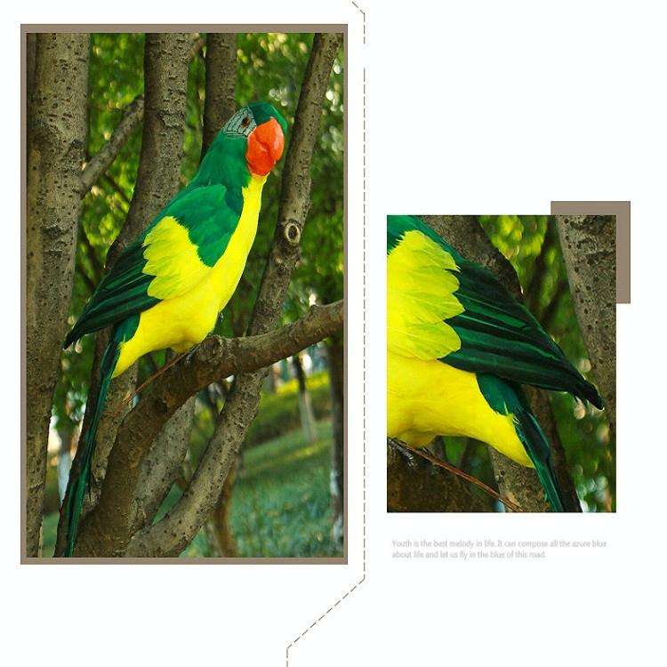 45CM Simulation Parrot Simulation Bird Macaw Foam Feather Parrot Sen Gardening Decoration, Color:Red