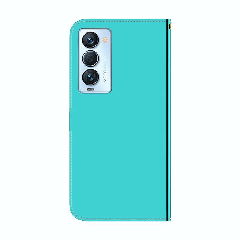 For Tecno Camon 18 Premier Imitated Mirror Surface Horizontal Flip Leather Phone Case(Mint Green)