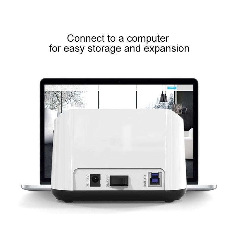 Blueendless 2.5 / 3.5 inch SATA USB 3.0 2 Bay Hard Drive Dock (EU Plug)