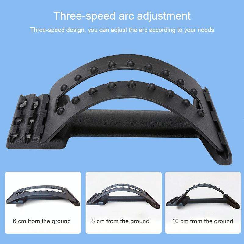 Lumbar Traction Stretching Device Posture Corrector Waist Support Spine Pain Relief Back Massage ...