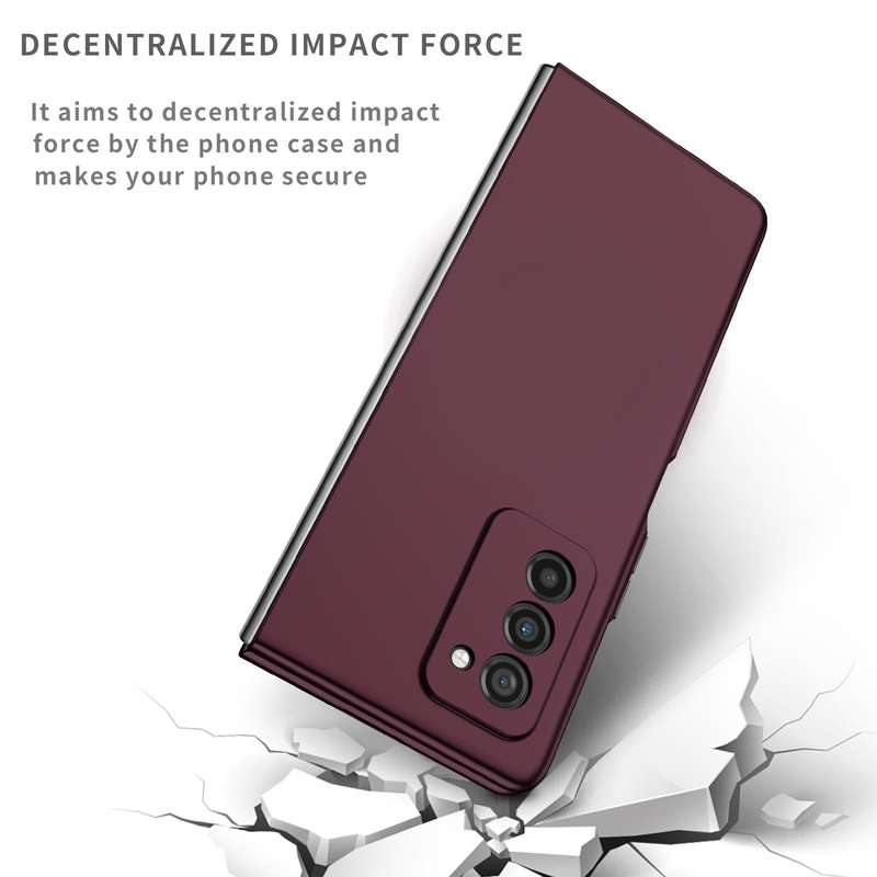 For Samsung Galaxy Z Fold2 5G Armor Foldable Phone Case(Wine Red)