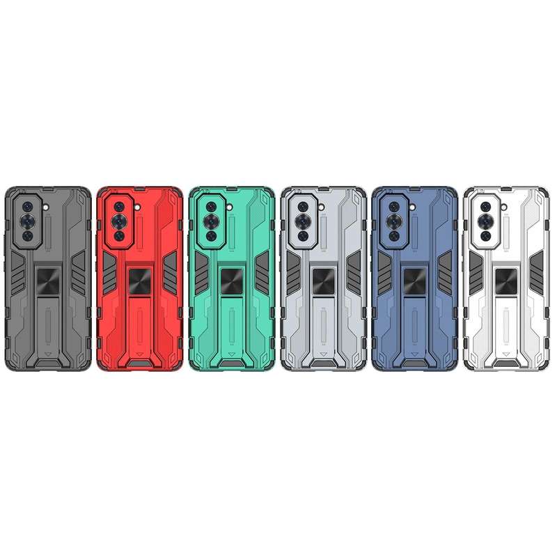 For Huawei Nova 10 Pro 4G Supersonic PC + TPU Shock-proof Protective Phone Case with Holder(Grey)