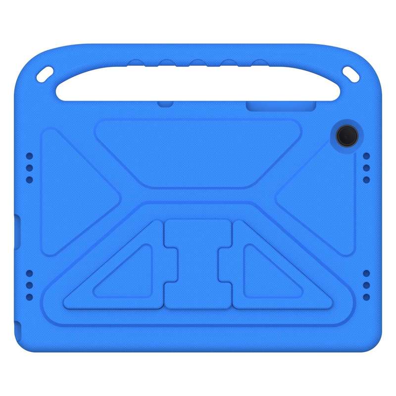 For Samsung Galaxy Tab A9+ Handle EVA Shockproof Tablet Case with Holder(Blue)