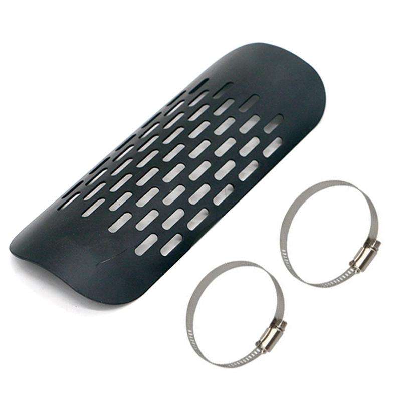 MB-EX014-S Motorcycle Modification Accessories Iron 75mm Exhaust Pipe Heat Shield for Kawasaki