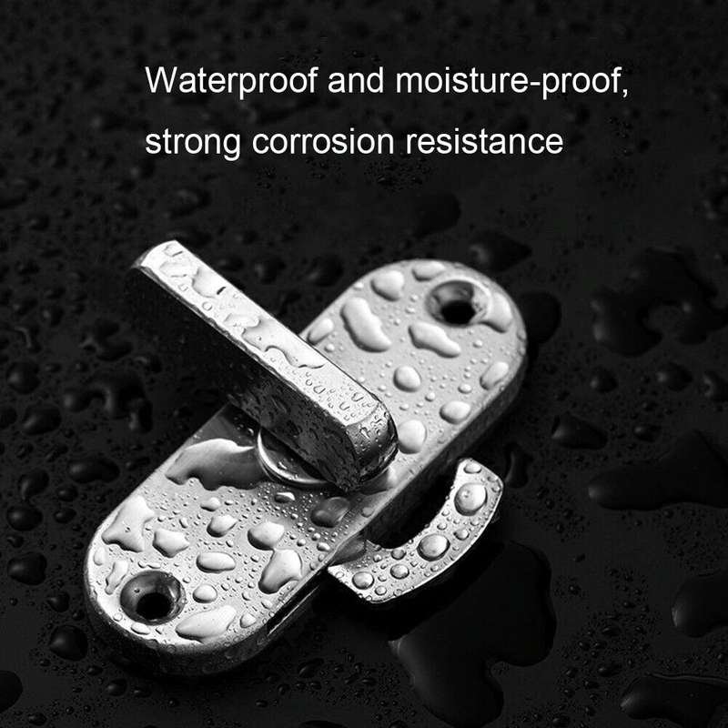 Zinc Alloy Slot-free / Punching 90 Degrees Right Angle Migration Door Hook Lock