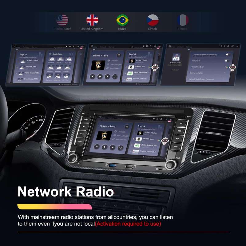 For Volkswagen/Skoda 2+64G Player Large Screen Carplay Android Navigation Reversing Camera Integr...