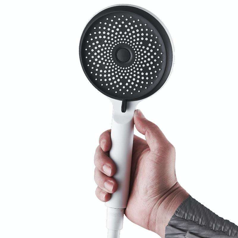 Home Handheld Silicone Supercharged Shower Nozzle, Style: White