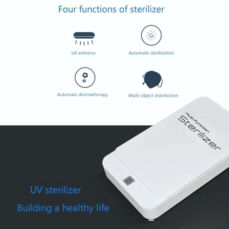 Multifunctional Mobile Phone Face Mask UV Disinfection Aromatherapy Ultraviolet Lamp Sterilizer D...