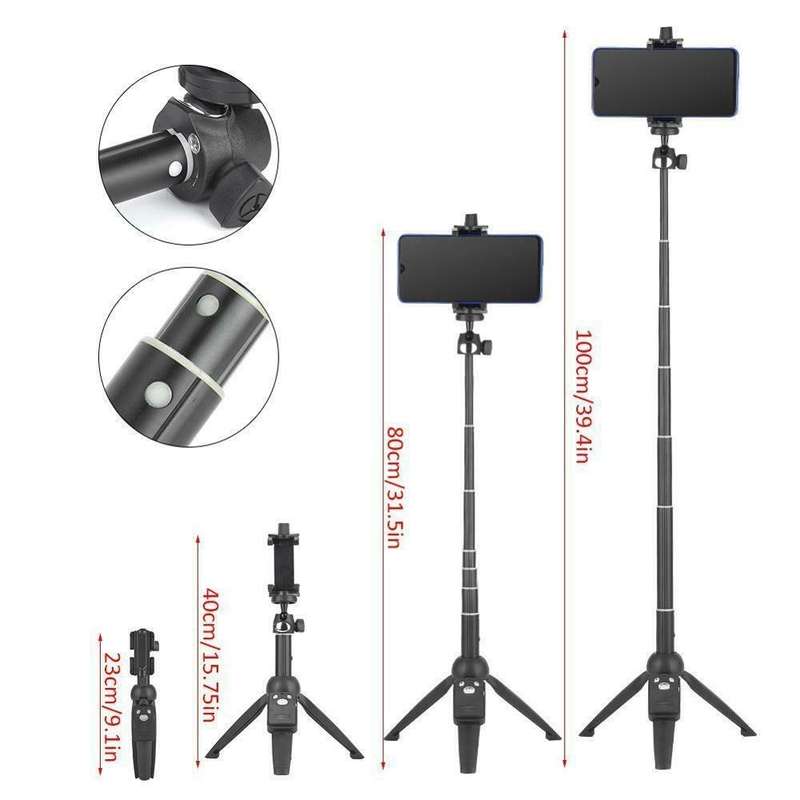 Yunteng YT-9928 3 in 1 Handheld Tripod, Monopod Selfie Stick, Bluetooth Remote Shutter for All Sm...
