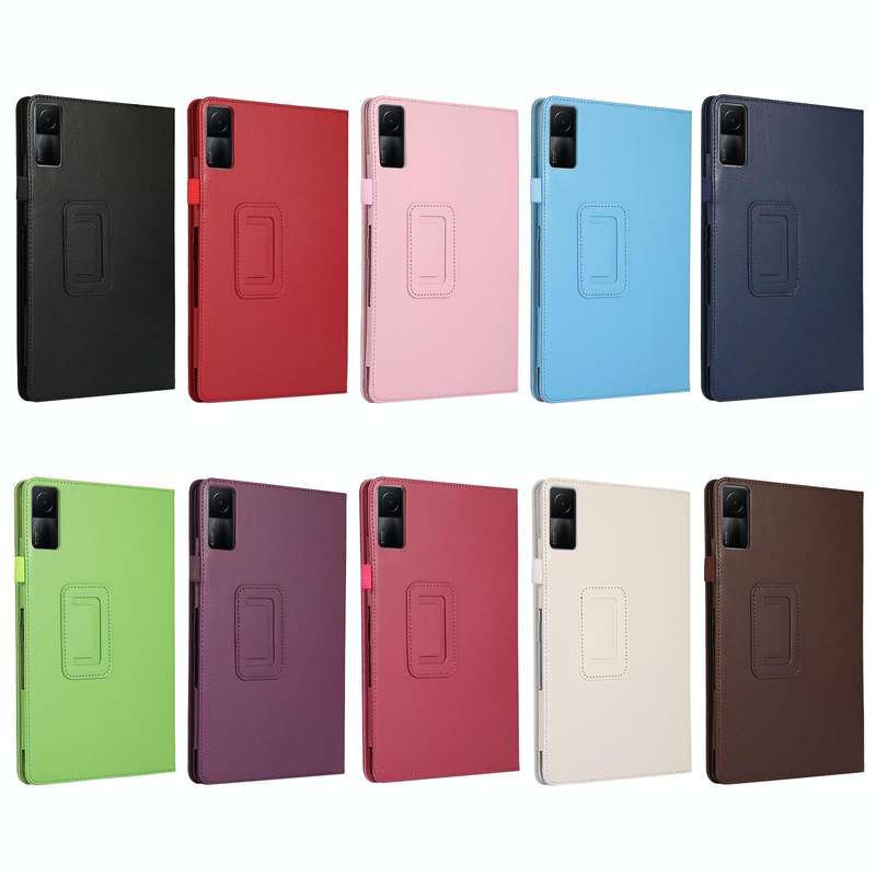 For Xiaomi Redmi Pad 10.61 Litchi Texture Leather Tablet Case with Holder(Pink)