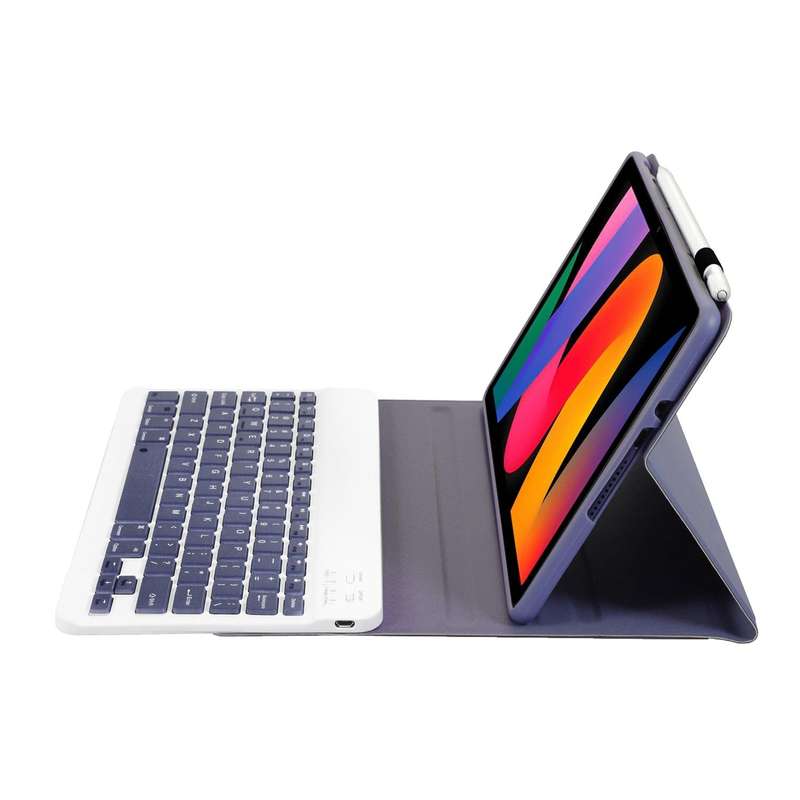 For Xiaomi Redmi Pad SE 11 inch A0N9 Lambskin Texture Ultra-thin Detachable Bluetooth Keyboard Le...