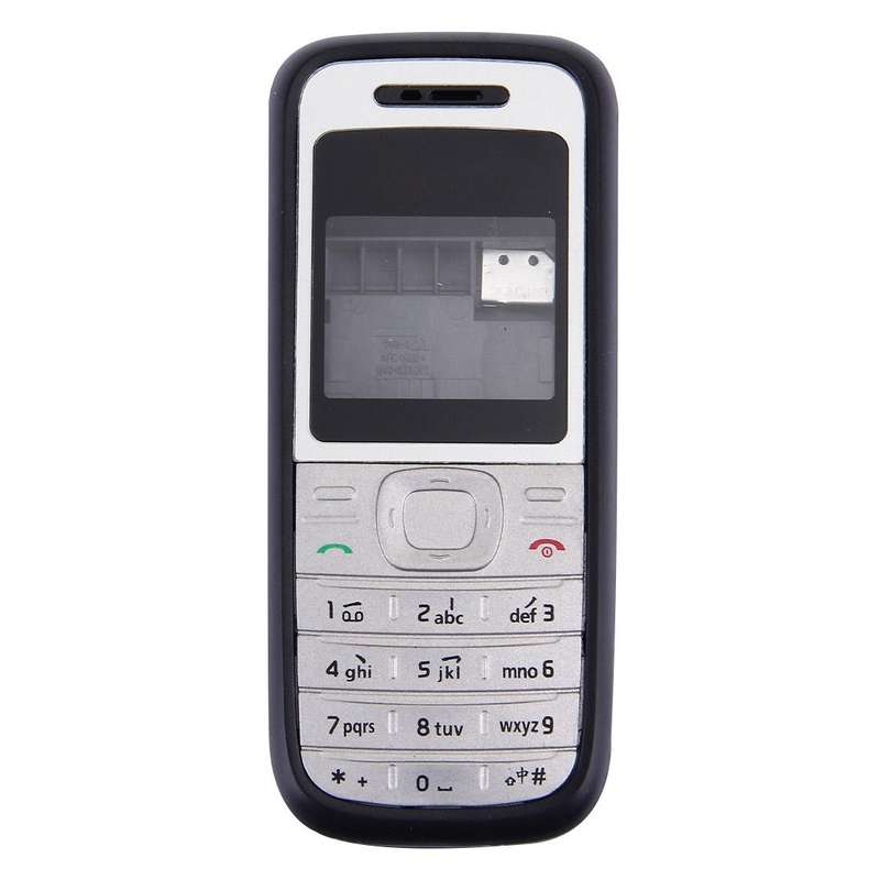 Full Housing Cover (Front Cover + Middle Frame Bezel + Battery Back Cover) for Nokia 1200 / 1208 ...