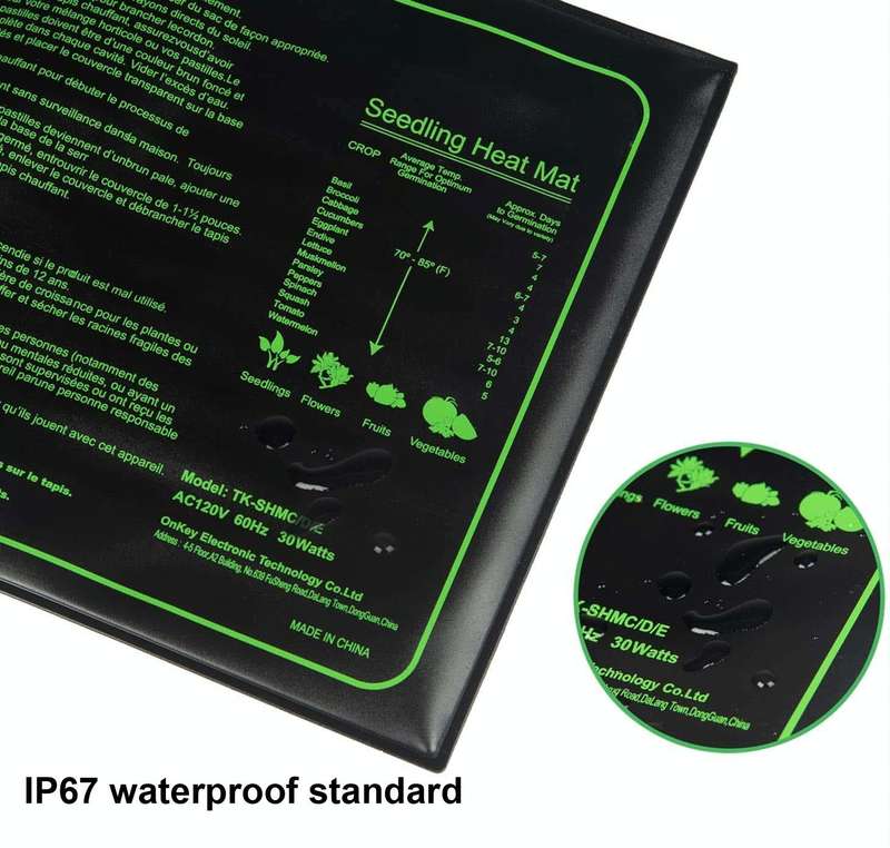 20 x 10 inch Digital Display Seedling Heating Pad With Timed Temperature Adjustment(UK Plug 240V)
