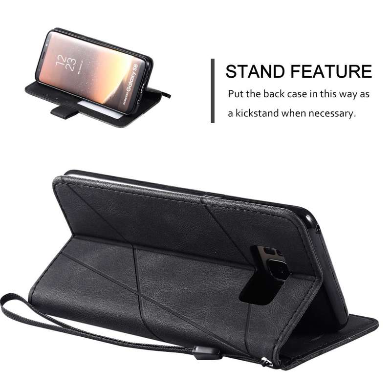 For Samsung Galaxy S8 Skin Feel Splicing Horizontal Flip Leather Case with Holder & Card Slots & ...