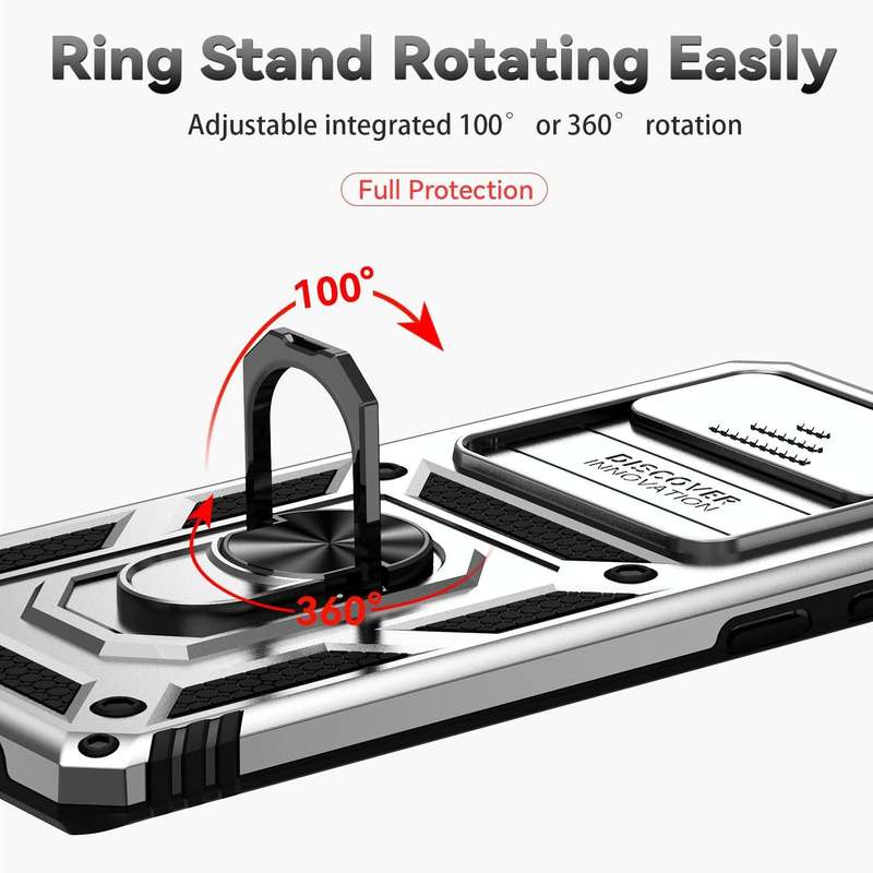 For Samsung Galaxy S10+ Sliding Camshield Holder Phone Case(Silver)