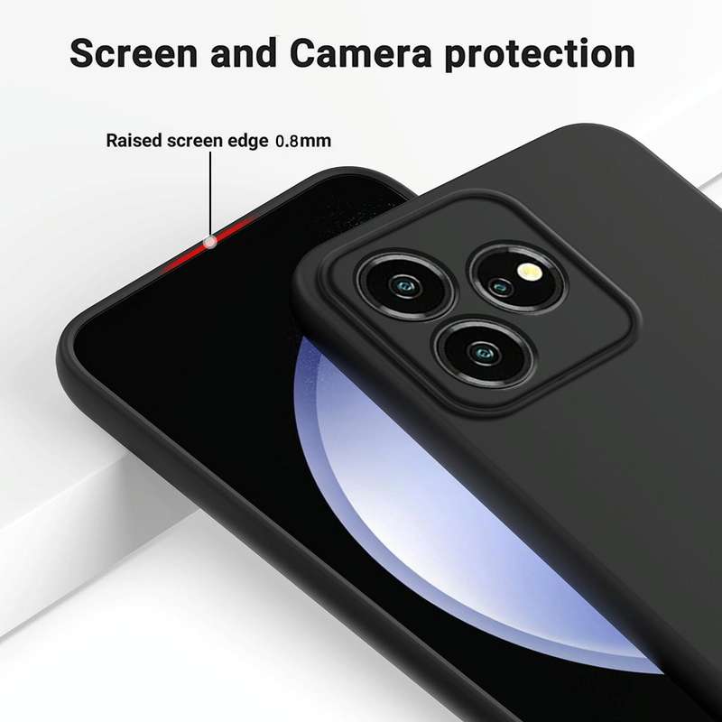 For ZTE Blade V50 Design 4G Pure Color Liquid Silicone Shockproof Phone Case(Black)