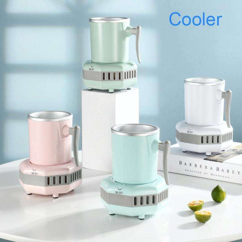 Fast Cooling Cup Mini Chilled Drinks Juice Desktop Quick-Freeze Cooling Drinks Cup, CN Plug(Green)