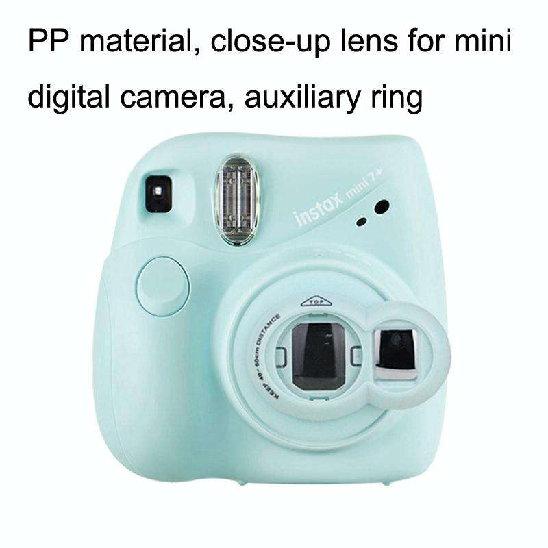 Mini Digital Camera Lens Selfie Mirror + Auxiliary Circle Set for FUJIFILM Instax Mini7+(Pink)