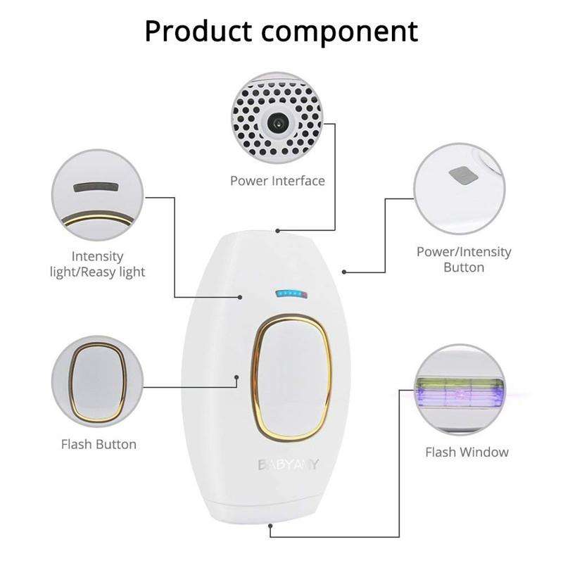 H01 Portable Home Use Laser IPL Hair Removal Devicepainless Epilator Permanent, Specification:UK ...