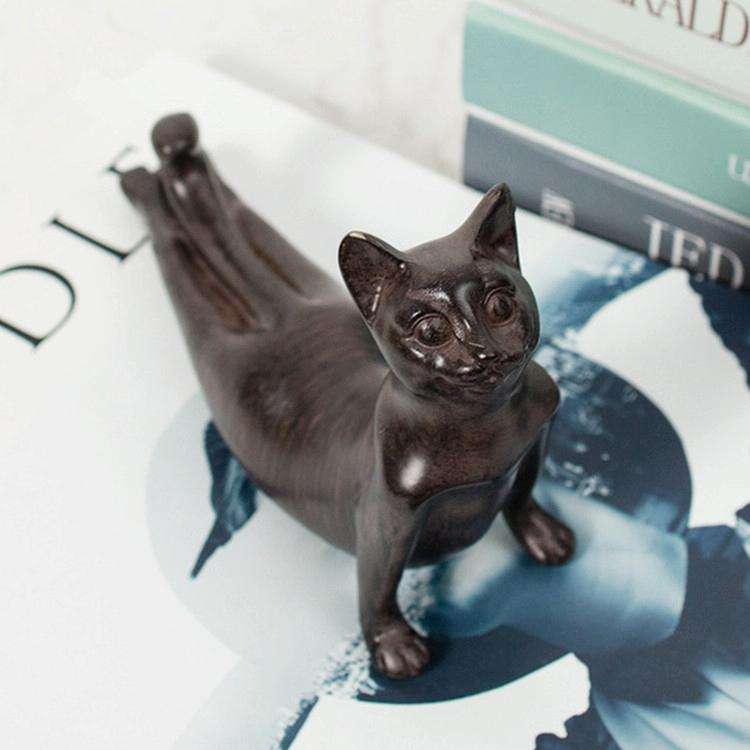 Yoga Cat Animal Figurine Home Decoration Crafts( Upper Dog)