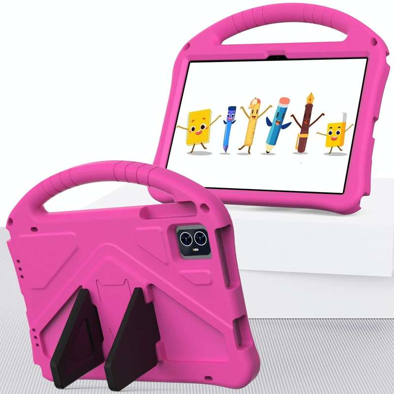 For Blackview Tab 80 10.1 2023 EVA Shockproof Tablet Case with Holder(Rose Red)