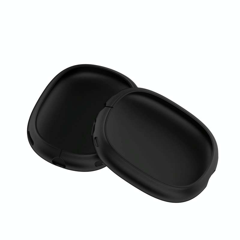 A Pair Full Coverage Anti-scratch Silicone Headphone Protective Case for AirPods Max(Black)