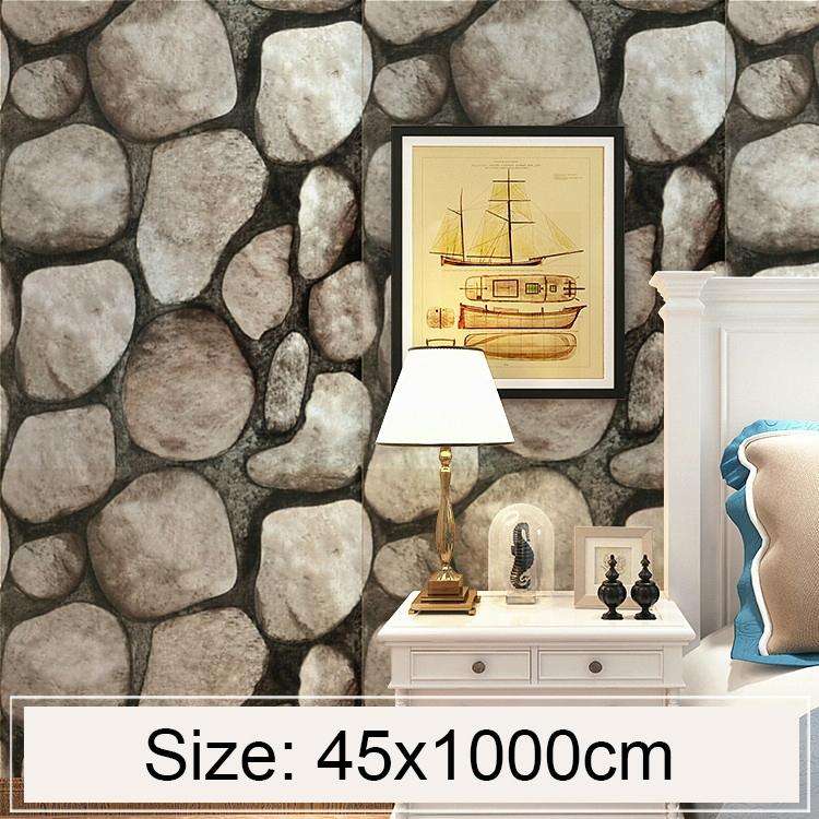 Boulder Creative 3D Stone Brick Decoration Wallpaper Stickers Bedroom Living Room Wall Waterproof...