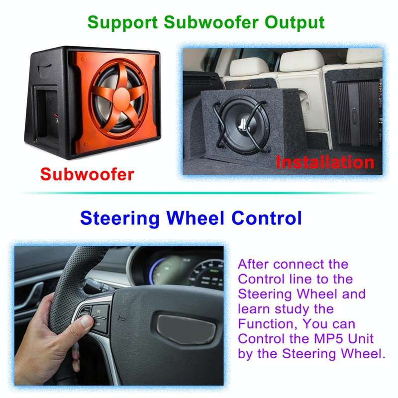 HD 9 inch Universal Car Android 8.1 Radio Receiver MP5 Player, Support FM & Bluetooth & TF Card &...