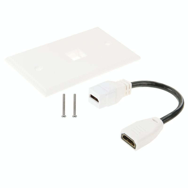 HDMI Female to HDMI Female Cable Wall Plate Panel, Cable Length: 18.5cm