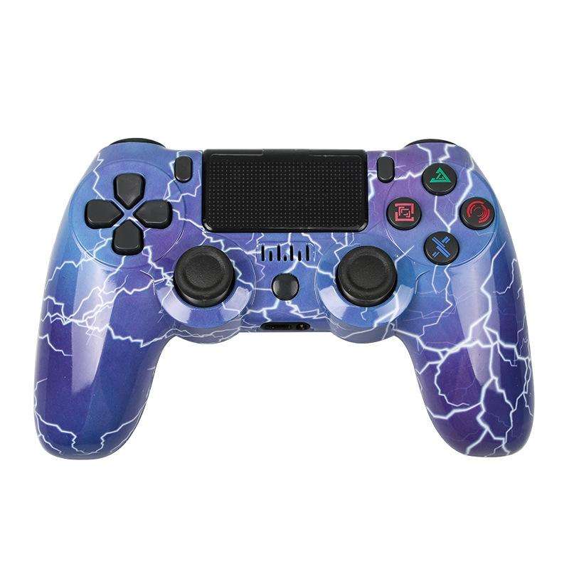 For PS4 Wireless Bluetooth Game Controller With Light Strip Dual Vibration Game Handle(Lightning)
