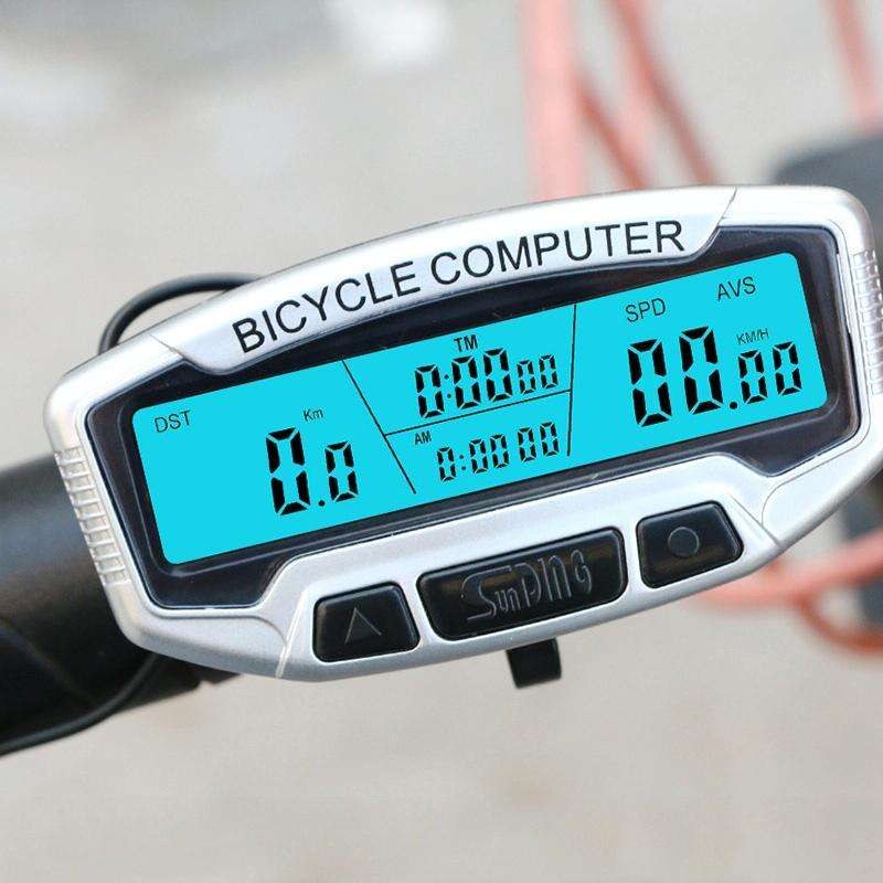 SUNDING SD-558A Bicycle Computer Wired Stopwatch Bicycle Speedometer Digital Odometer Rainproof L...