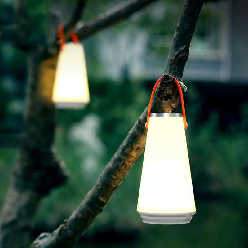 Portable Touch Switch Rechargeable LED Table Lamp Outdoor Camping Emergency Night Light with Handle