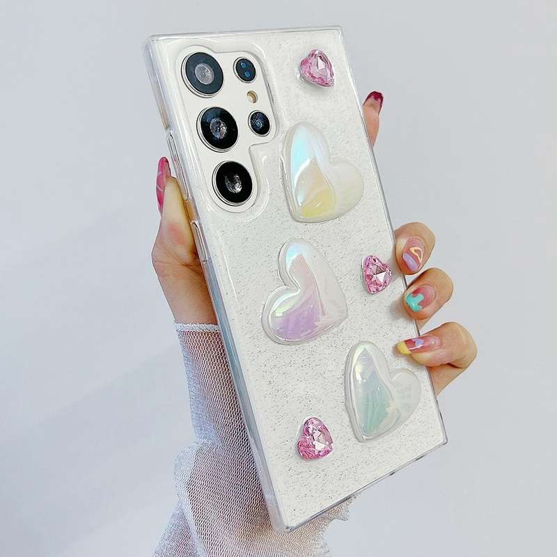 For Samsung Galaxy A13 4G Love Epoxy TPU Protective Case(Pink)