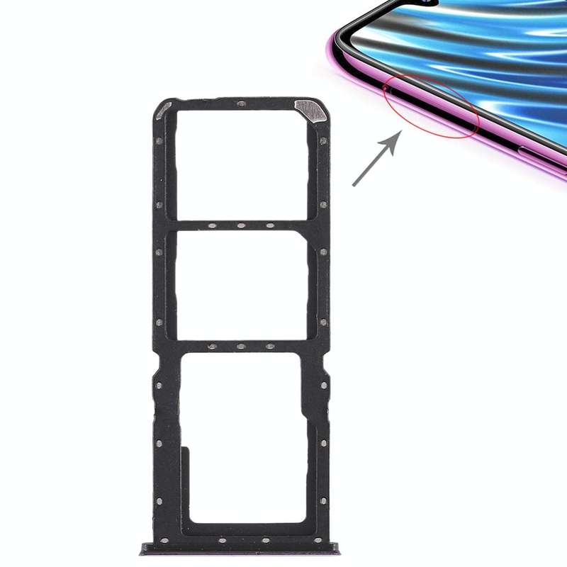For OPPO A7x / F9 / F9 Pro / Realme 2 Pro 2 x SIM Card Tray + Micro SD Card Tray (Purple)
