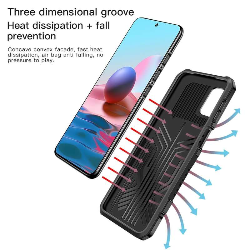 For OPPO A74 4G Armor Warrior Shockproof PC + TPU Protective Case(Black)