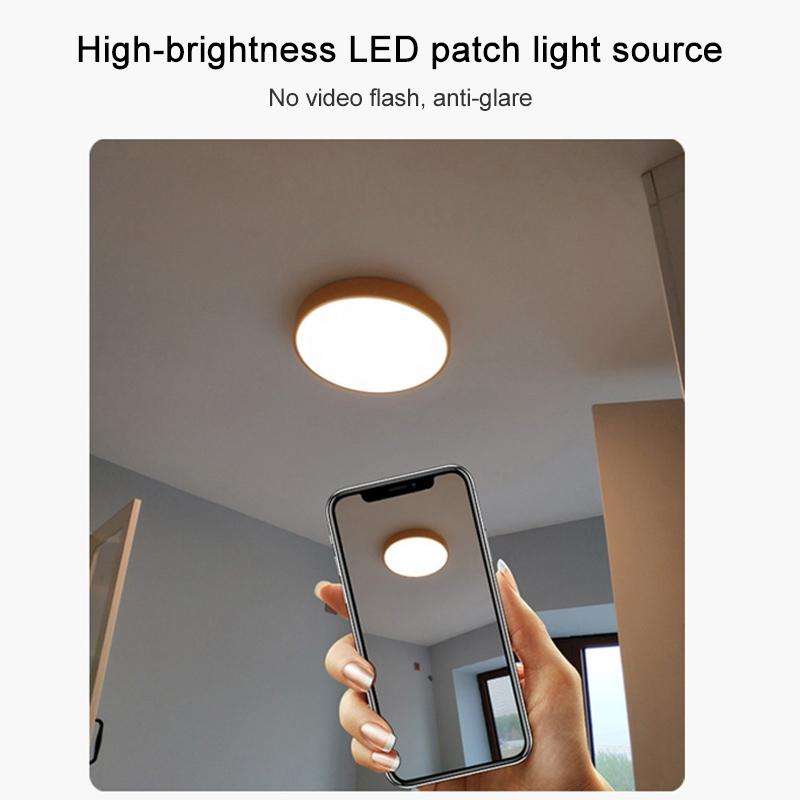 Macaron LED Round Ceiling Lamp, White Light, Size:30cm(Black)