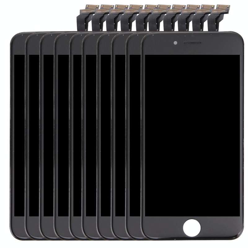 10 PCS TFT LCD Screen for iPhone 6 Digitizer Full Assembly with Frame (Black)