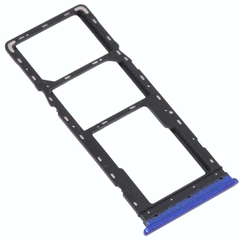 For Infinix Hot 10s NFC/Hot 10s/Hot 10T SIM Card Tray + SIM Card Tray + Micro SD Card Tray (Blue)