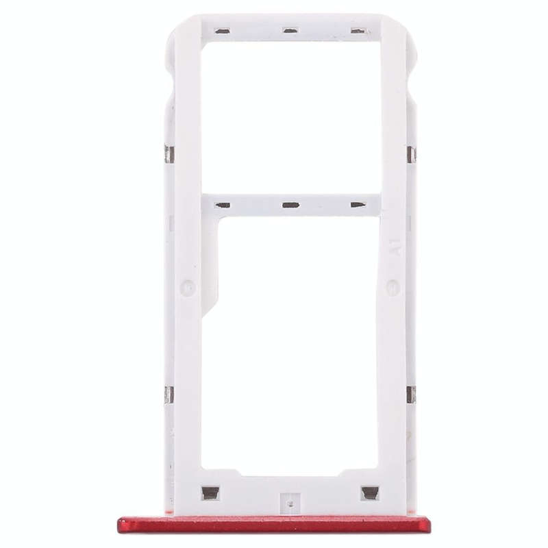 SIM Card Tray + SIM Card Tray / Micro SD Card for Huawei Enjoy 7 (Red)