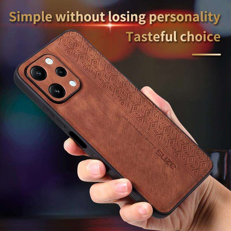 For Xiaomi Redmi 12 AZNS 3D Embossed Skin Feel Phone Case(Black)