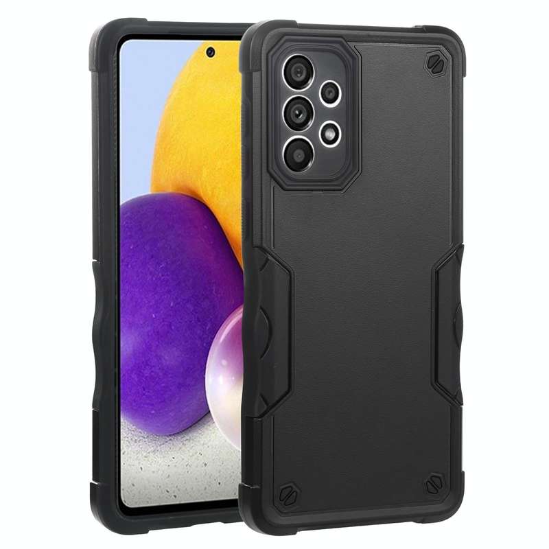 For Samsung Galaxy A73 Non-slip Armor Phone Case(Black)