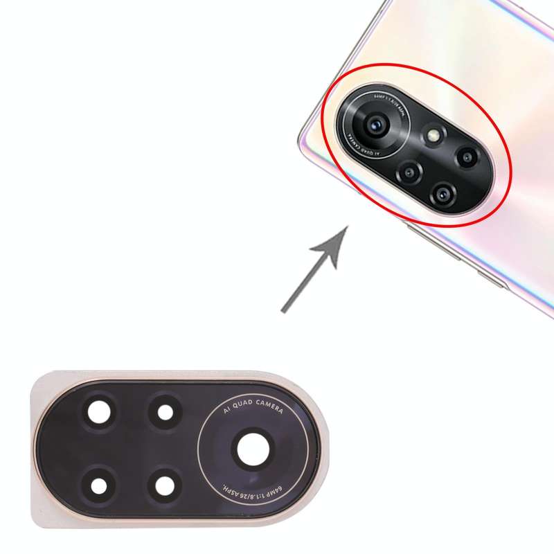 For Huawei Nova 8 Pro 5G  10pcs Camera Lens Cover (Gold)