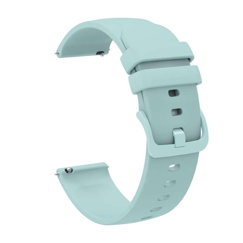 For Garmin Forerunner 245 20mm Solid Color Soft Silicone Watch Band(Sapphire Green)