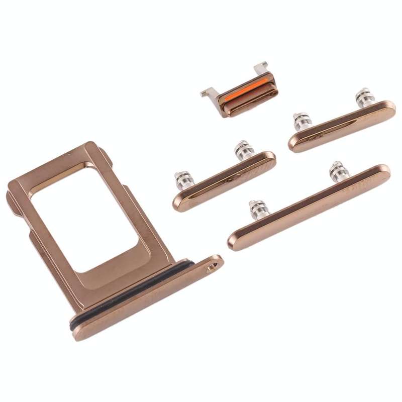 SIM Card Tray + Side Key for iPhone 11 Pro / 11 Pro Max(Gold)