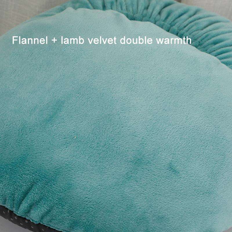 USB Heating Foot Warmer Comfortable Plush Foot Warmer(Ink Green)