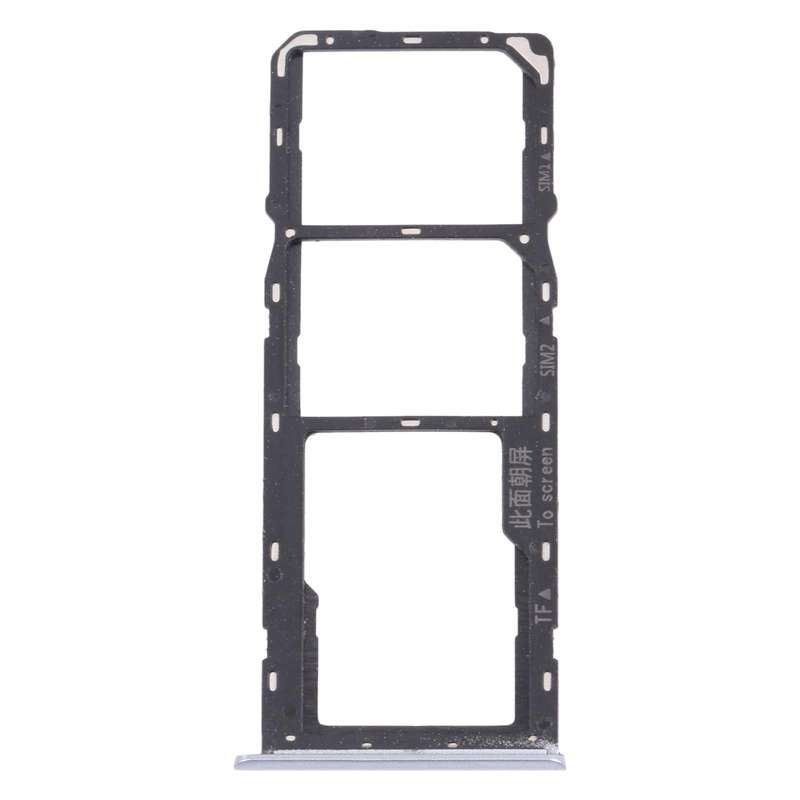 For OPPO Realme Narzo 20  SIM Card Tray + SIM Card Tray + Micro SD Card Tray (Silver)